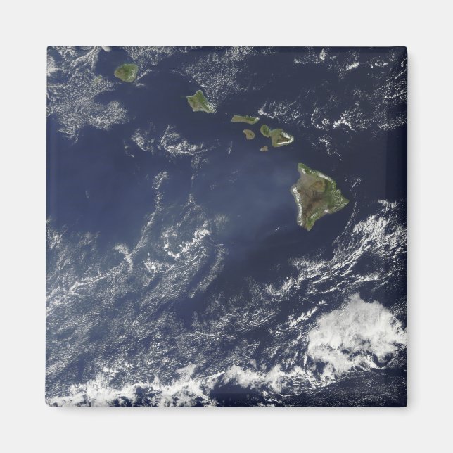 Aimant Vue satellite du brouillard volcanique (Devant)