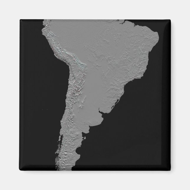 Aimant Vue stéréoscopique de l'Amérique du Sud (Devant)