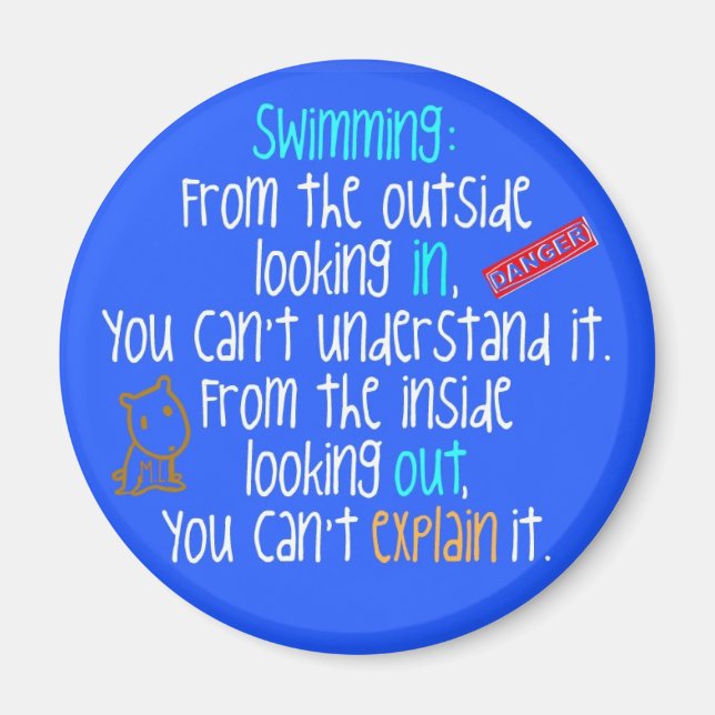 Aimant Vue sur la piscine (Devant)