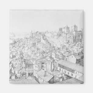 Aimant Vue sur la ville d'Avignon et ses environs