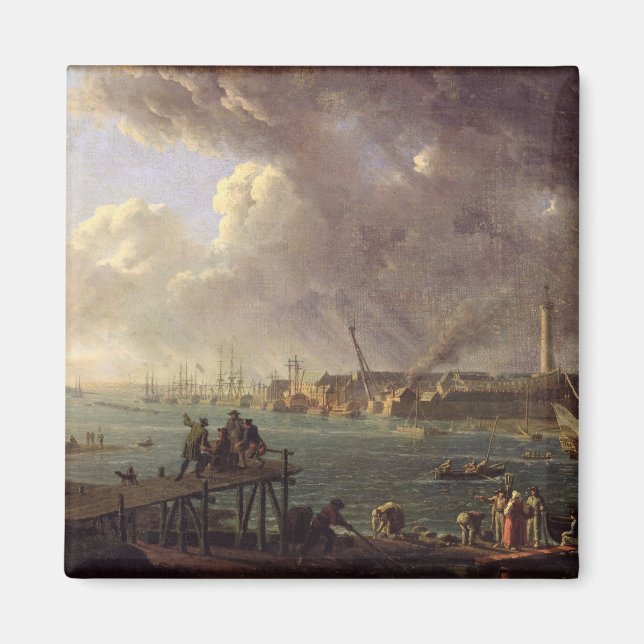 Aimant Vue sur le port de Lorient (Devant)