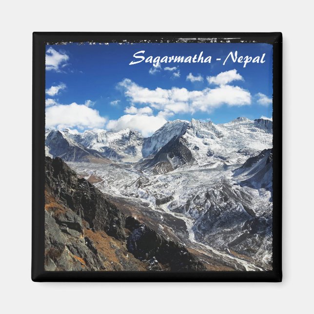 Aimant Vue sur l'Everest, Sagarmatha - Népal (Devant)