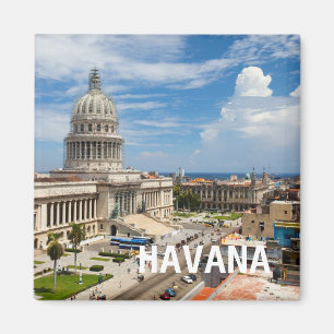 Aimant Vue sur un bâtiment du Capitole à La Havane, Cuba