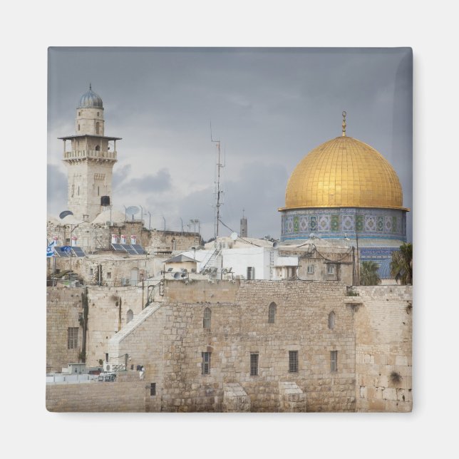 Aimant Vue sur Western Wall Plaza, en fin d'après-midi (Devant)