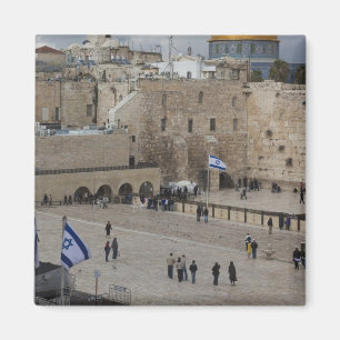 Aimant Vue sur Western Wall Plaza, en fin d'après-midi