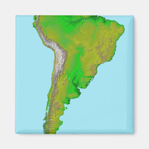 Aimant Vue topographique de l'Amérique du Sud