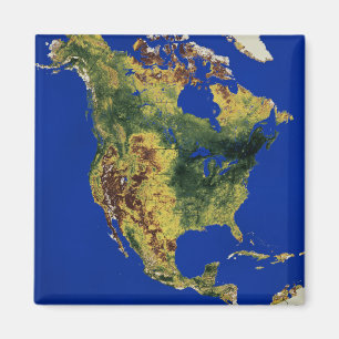 Aimant Vue topographique de nord et de l'Amérique