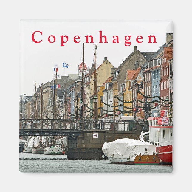 Aimant Vues de Copenhague. Nyhavn P. 2. (Devant)