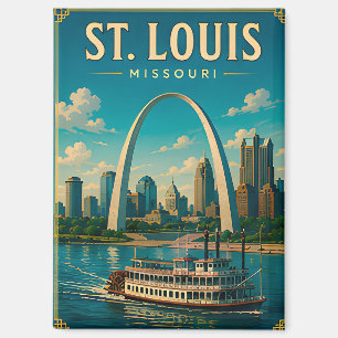 Aimant 🌉 Vues de la Gateway Arch de Saint-Louis Missouri