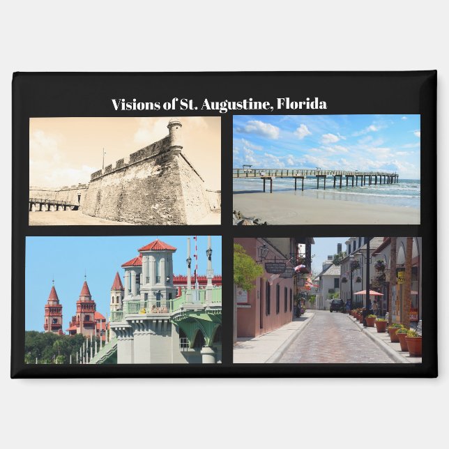 Aimant Vues de St. Augustine, Floride (Recto)