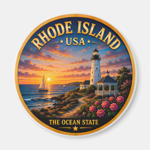 Aimant Vues des manoirs de Newport, Rhode Island 🟡
