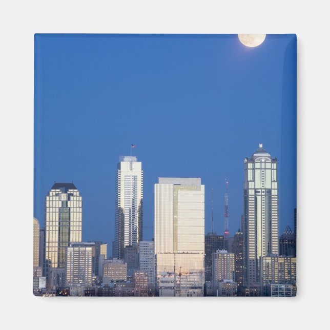 Aimant WA, Seattle, Seattle et Elliott Bay 4 (Devant)