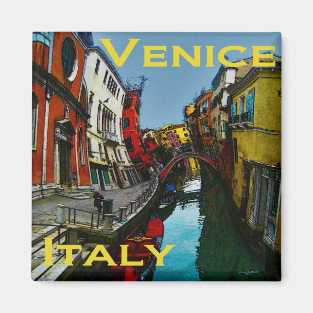 Aimant Wacky Travel Gifts - Venise (Devant)