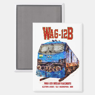 Aimant WAG-12B Locomotive. Train de marchandises des chem