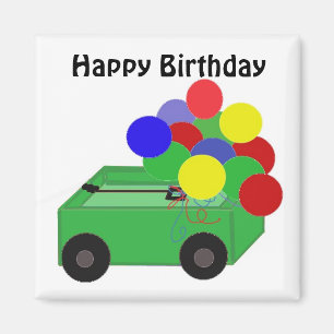 Aimant Wagon d'anniversaire joyeux