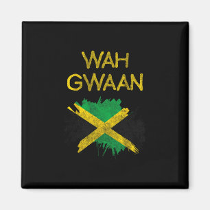 Aimant Wah Gwaan Drapeau Jamaïcain Fierté Jamaïcaine Vaca