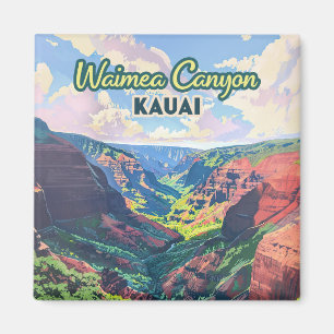 Aimant Waimea Canyon Kauai Hawaii Paysage Rétro