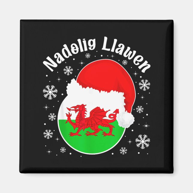 Aimant Wales Christmas Welsh Christmas Greeting Nadolig L (Devant)