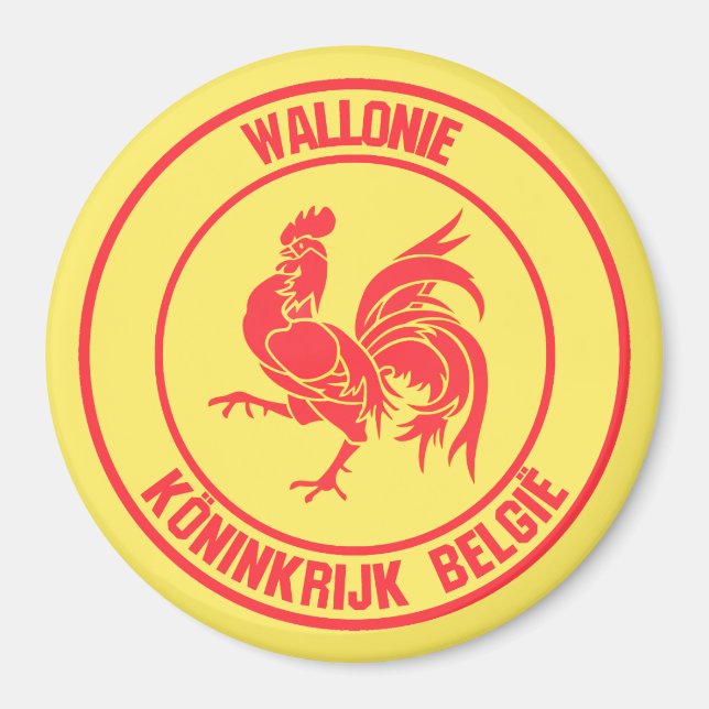 Aimant Wallonie Round Emblem (Devant)