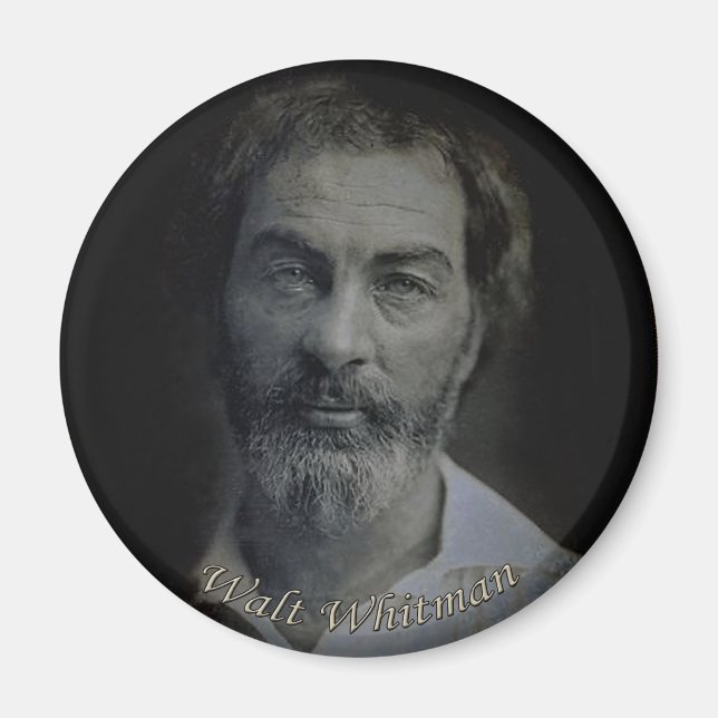 Aimant Walt Whitman Portrait teinté main, 35 ans (Devant)