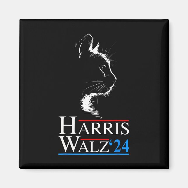 Aimant Waltz 2024 Cat Election Kamala Harris Tim Walz 202 (Devant)