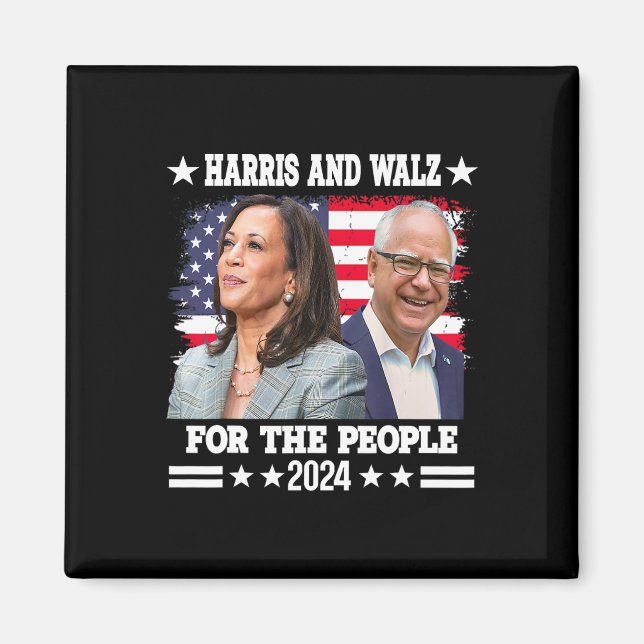 Aimant Walz 2024 Election Kamala Harris Tim Waltz (Devant)