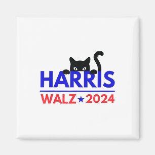 Aimant Walz 2024 Funny Cat Election Kamala Harris Tim Wal