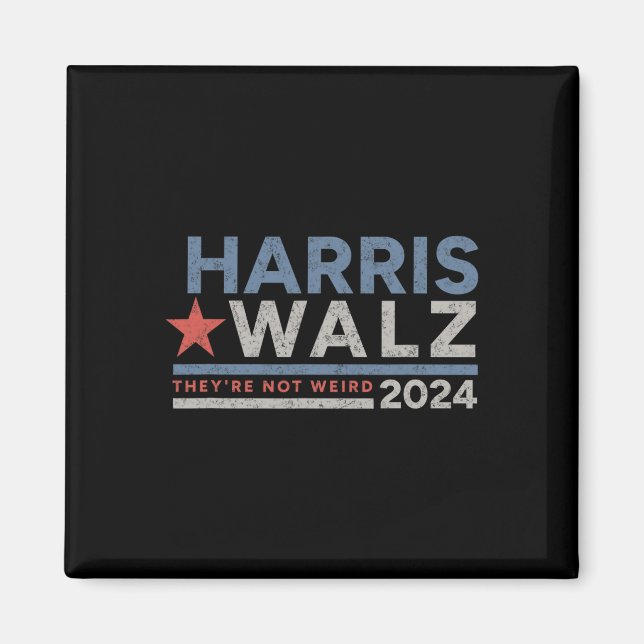 Aimant WAlzheimer 2024 Kamala Harris Tim W Not Weird (Devant)