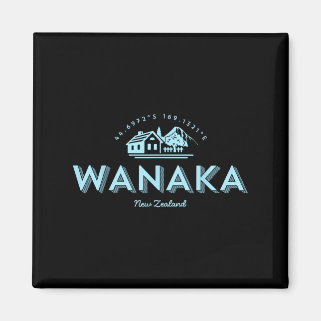 Aimant Wanaka Mountain Vacation Ski Nouvelle-Zélande (Devant)