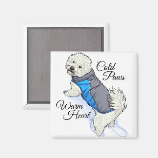 Aimant Warm Heart Snow Bichon 