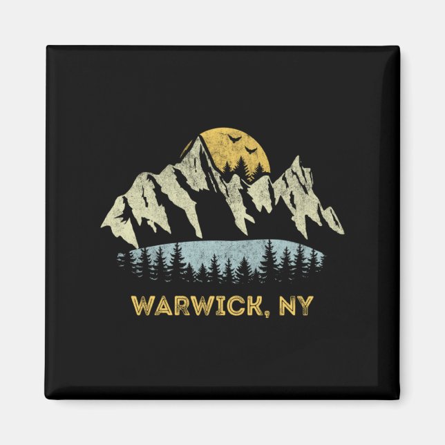 Aimant Warwick New York Mountain Sunset Sunrise Ny  (Devant)
