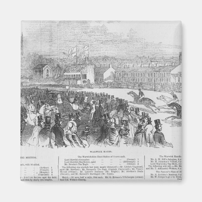 Aimant Warwick Races, de 'The Illustrated London (Devant)