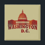 Aimant Washington DC<br><div class="desc">Le design graphique vintage de Washington DC avec des caractères typographiques impressionnants est une excellente idée cadeau pour les hommes, les femmes, les maris, les petites amies de femme et un petit ami qui aimera cette oeuvre unique du logo vintage de Washington DC. Le meilleur cadeau pour votre collection préférée...</div>