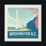 Aimant Washington DC | La capitale de notre nation<br><div class="desc">Anderson Design Group est une société d'illustration et de conception de pointe située à Nashville,  au Tennessee. Founder Joel Anderson Directives Team of talented artists to create original poster art that looks like classic vintage publicité prints from the 1920s to the 1960s.</div>
