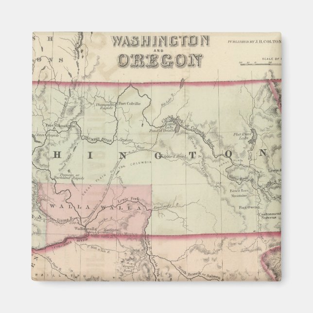 Aimant Washington et Oregon et Idaho et Montana (Devant)