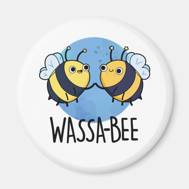 Aimant Wassabee Funny Wasabi Bee Pun (Devant)