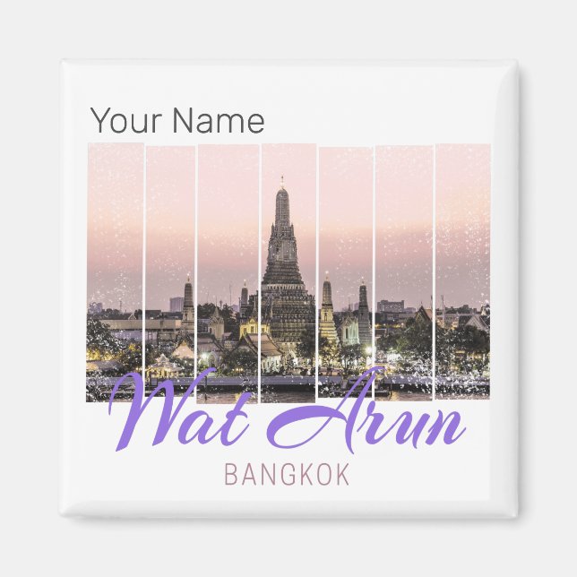 Aimant Wat Arun Temple Bangkok Thaïlande Sunset Souvenir (Devant)