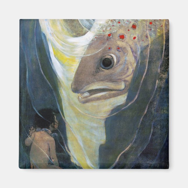 Aimant Water Baby and Fish, Jessie Willcox Smith (Devant)