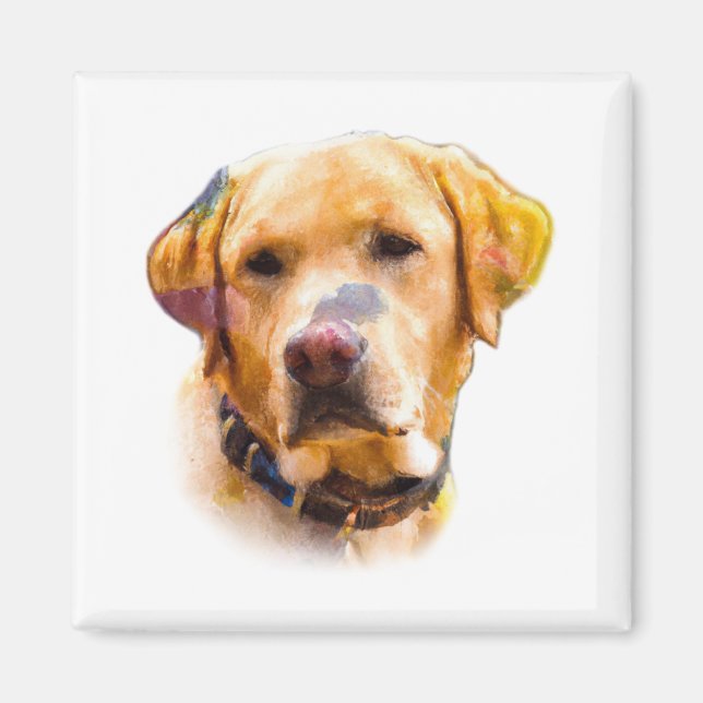 Aimant Watercolor Labrador Retriever (Devant)