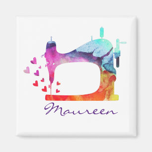 Aimant Watercolor Sewing Machine