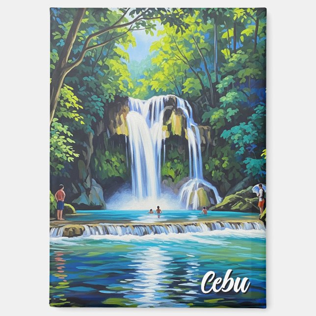 Aimant Waterfall in Cebu Philippines Vintage  (Recto)