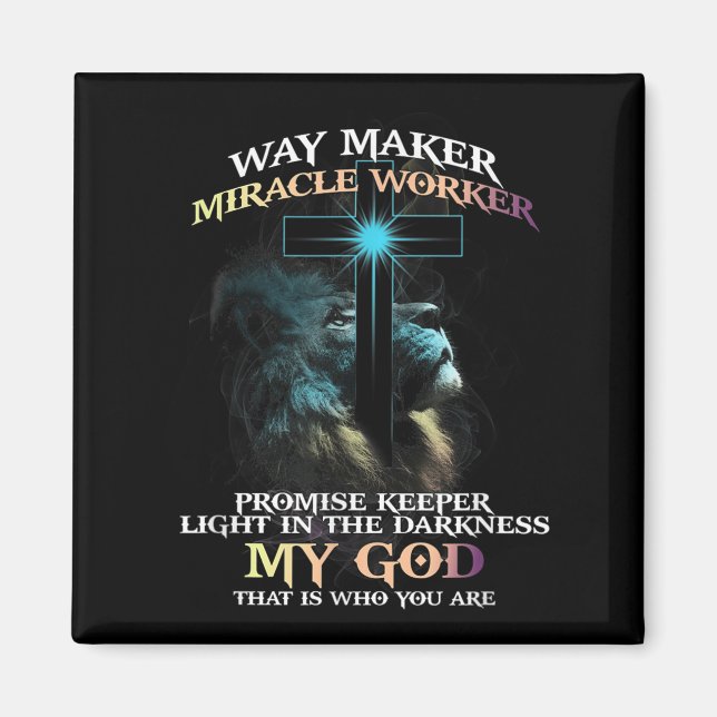 Aimant Way Maker Miracle Worker Promise Keeper Light In D (Devant)