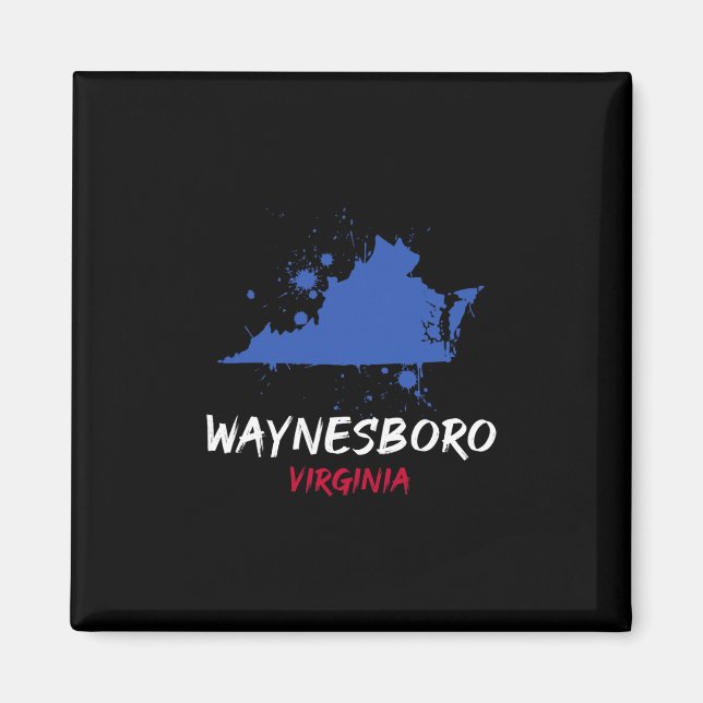 Aimant Waynesboro Virginie Va éclaboussure de peinture So (Devant)