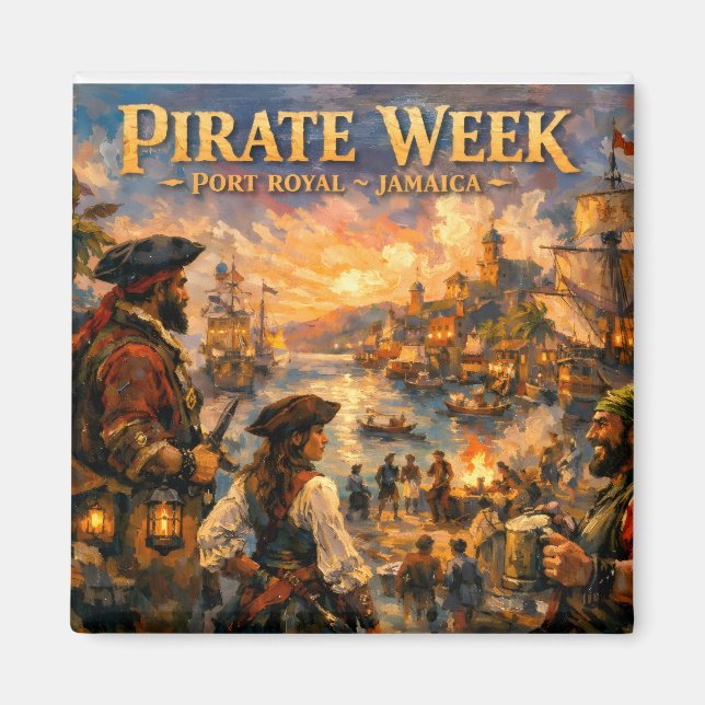 Aimant week-end pirate jamaïque port royal (Devant)