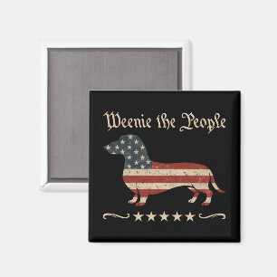 Aimant Weenie Le Peuple Dachshund 4 juillet
