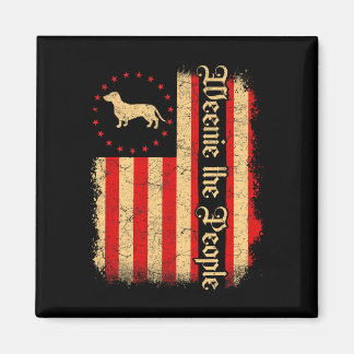 Aimant Weenie The People 4 Juillet Drapeau Américain Usa