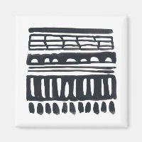 Weft I | Aquarelle noire moderne