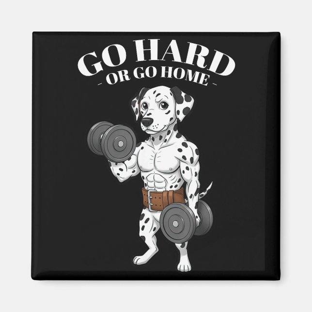 Aimant Weightlifting Quotes, Go Hard, Train Hard Bodybuil (Devant)