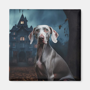 Aimant Weimaraner Halloween effroi