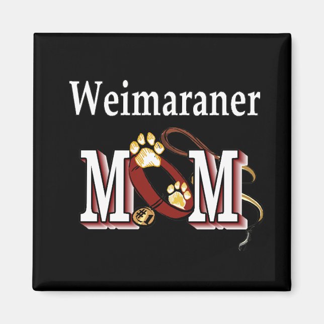 Aimant Weimaraner, les cadeaux de maman (Devant)